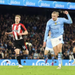 Manchester City's Erling Haaland scores during the Premier League match between against Brentford FC at Etihad Stadium on February 20, 2024 in Manchester, England. ( Image Source : Getty )